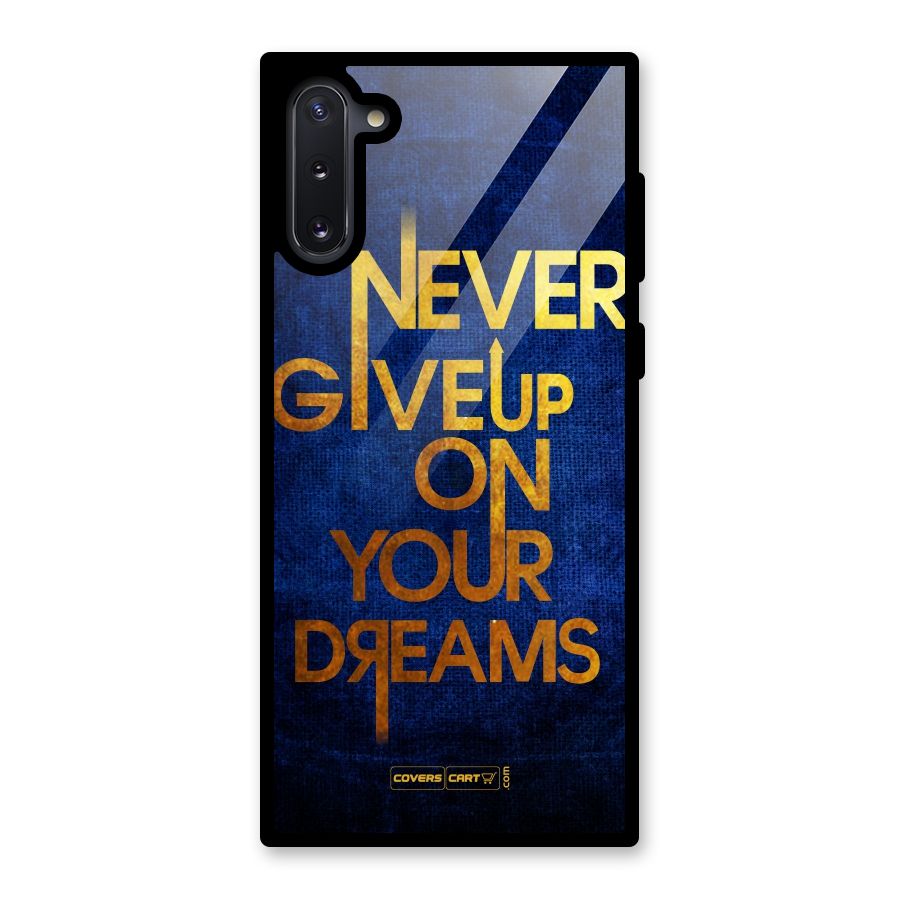 Never Give Up Glass Back Case for Galaxy Note 10