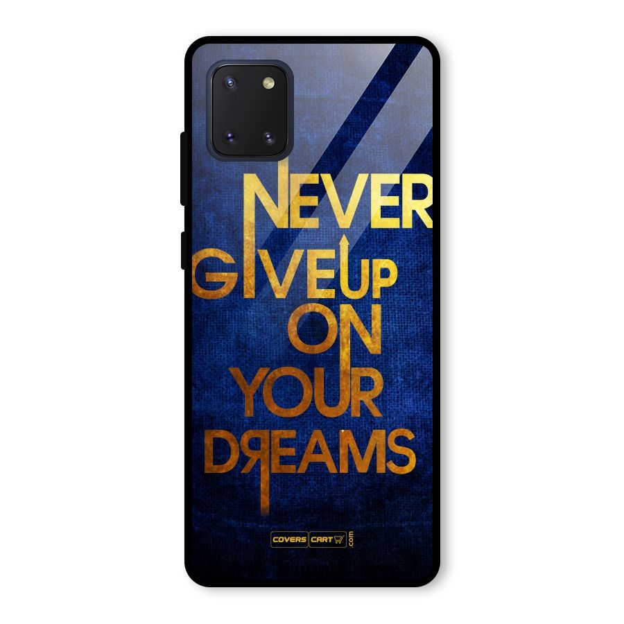 Never Give Up Glass Back Case for Galaxy Note 10 Lite