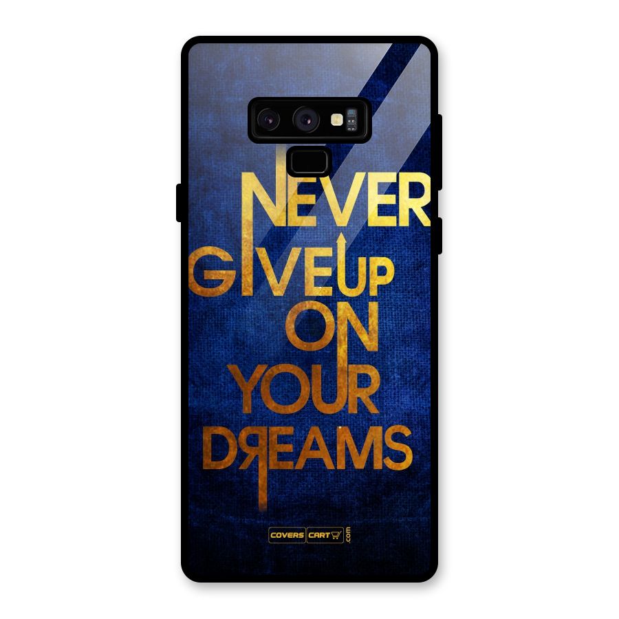 Never Give Up Glass Back Case for Galaxy Note 9