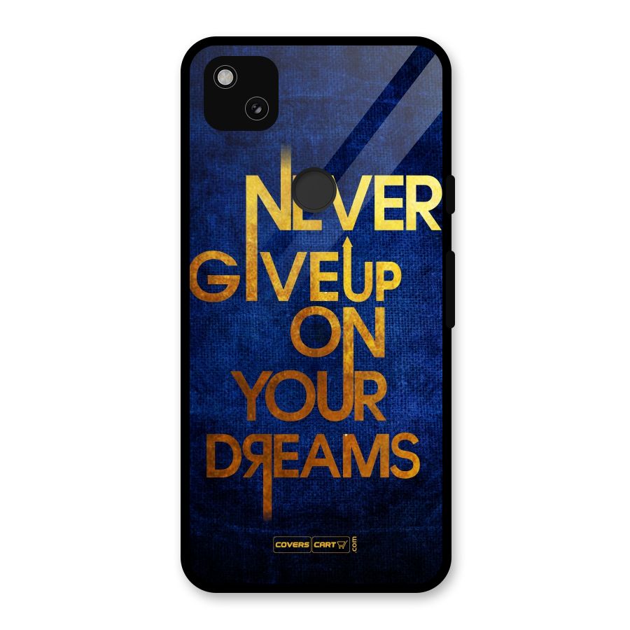Never Give Up Glass Back Case for Google Pixel 4a