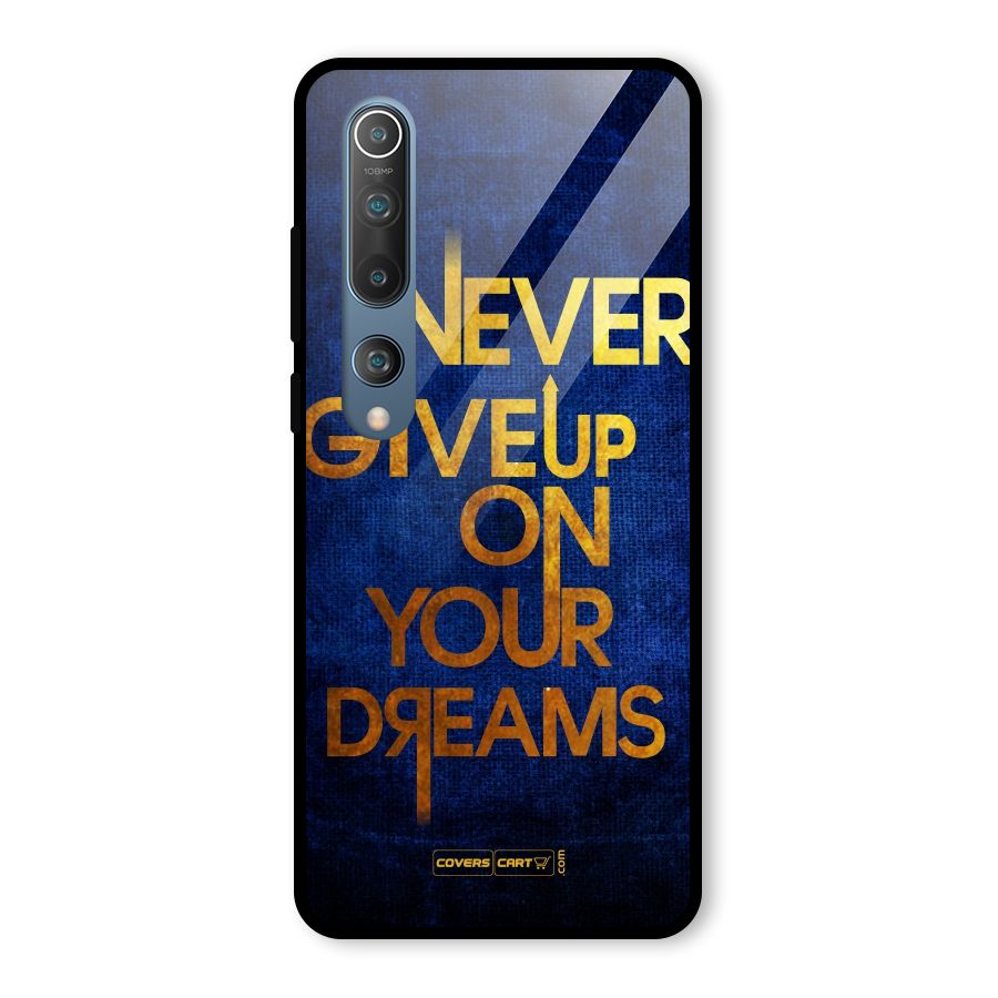 Never Give Up Glass Back Case for Mi 10