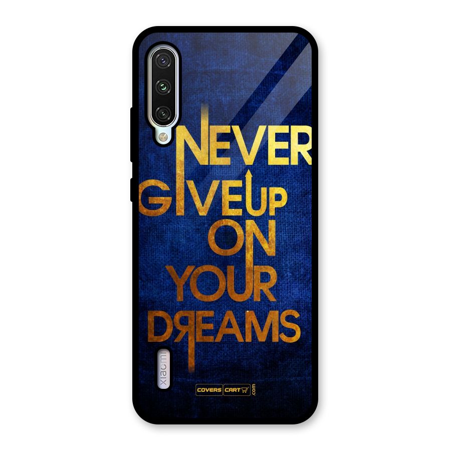 Never Give Up Glass Back Case for Mi A3
