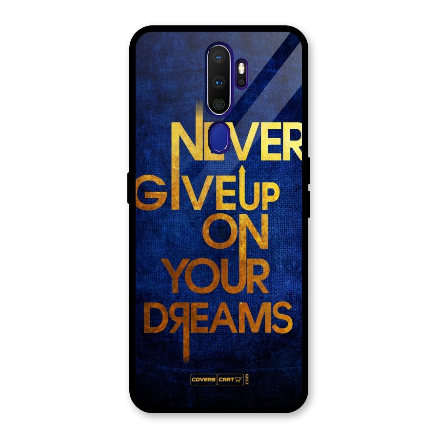 Never Give Up Glass Back Case for Oppo A9 (2020)