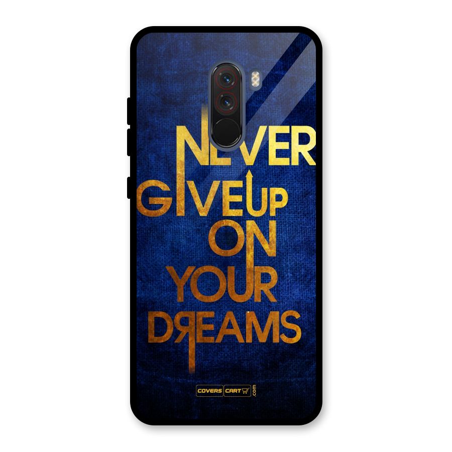 Never Give Up Glass Back Case for Poco F1