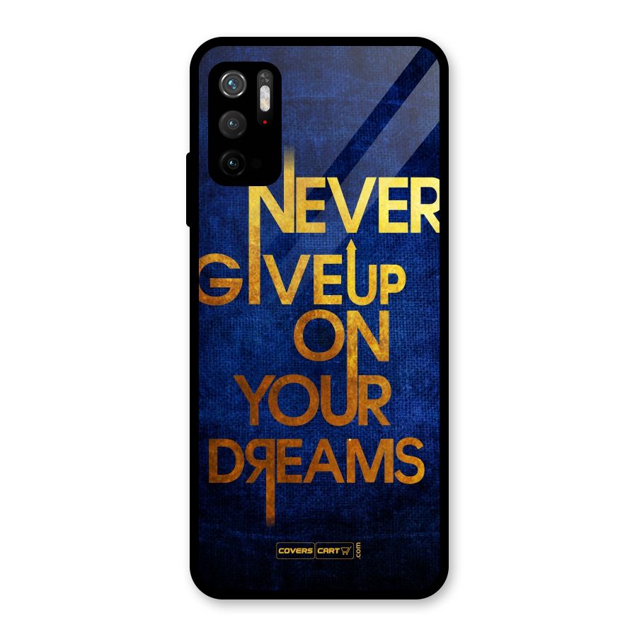 Never Give Up Glass Back Case for Poco M3 Pro 5G