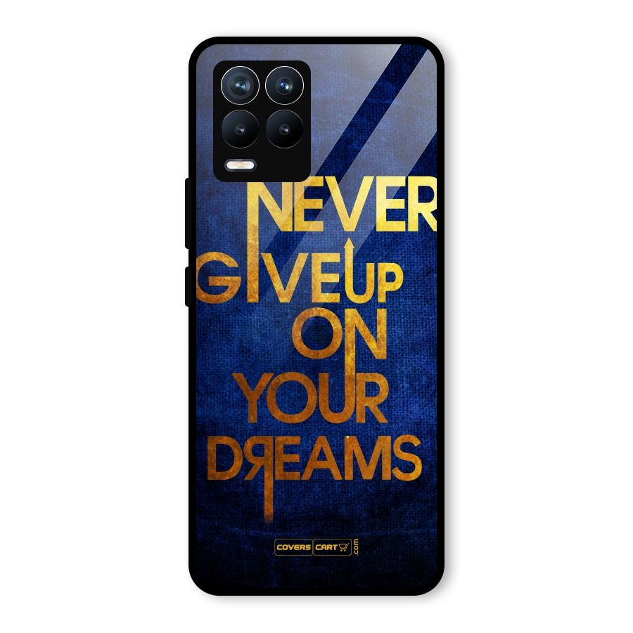 Never Give Up Glass Back Case for Realme 8 Pro