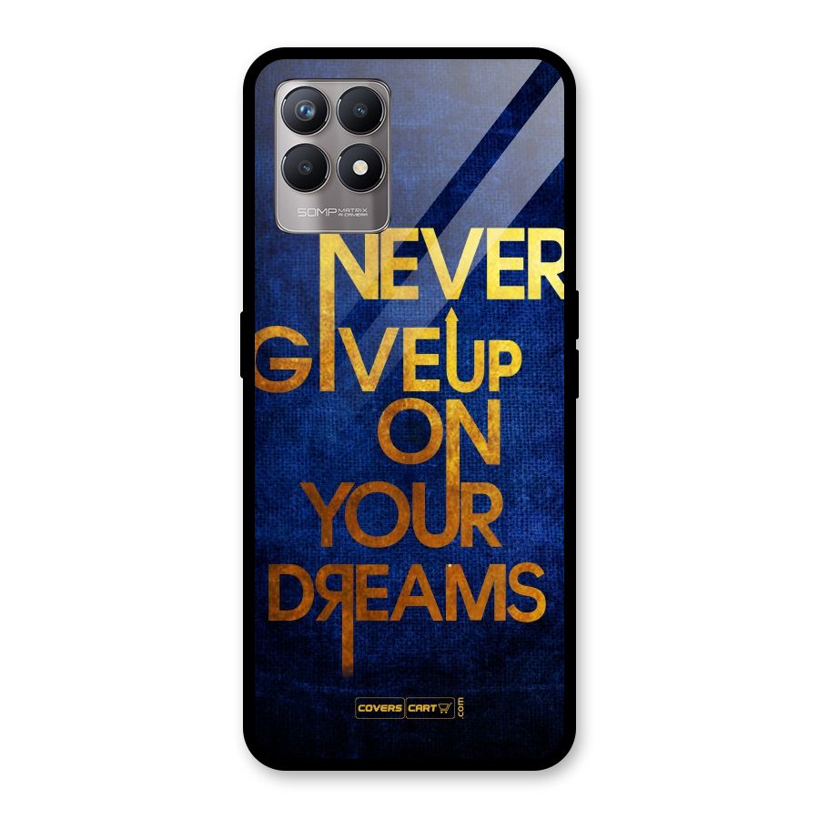 Never Give Up Glass Back Case for Realme Narzo 50