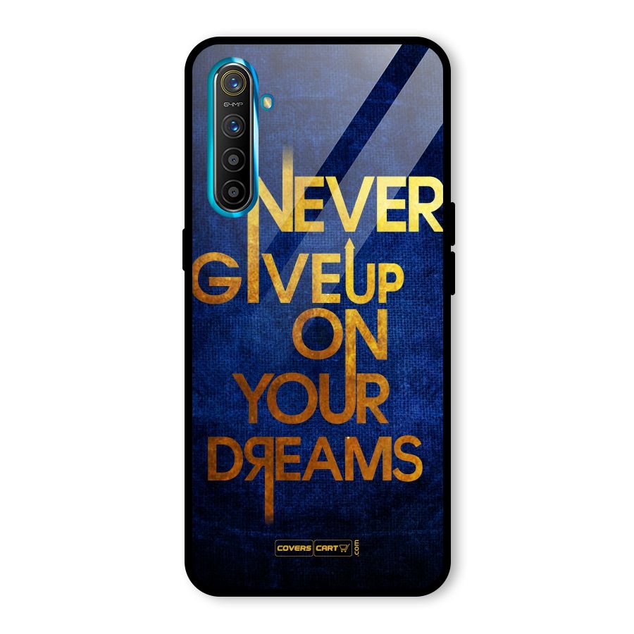 Never Give Up Glass Back Case for Realme X2
