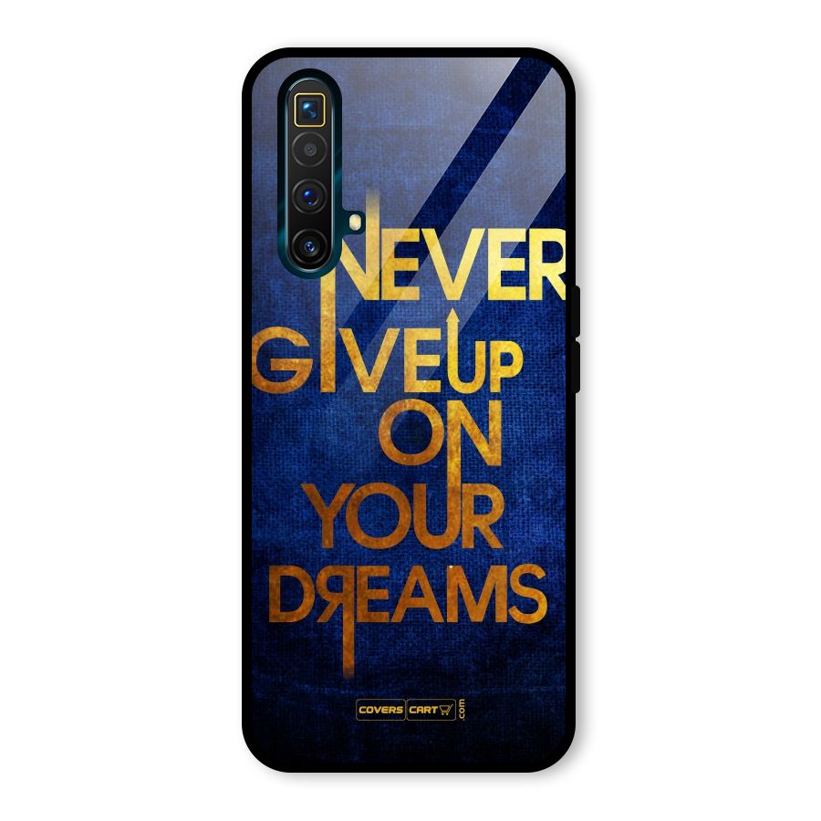 Never Give Up Glass Back Case for Realme X3
