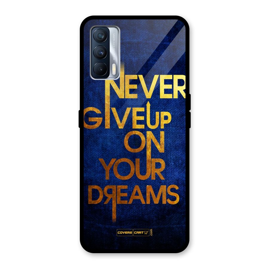 Never Give Up Glass Back Case for Realme X7