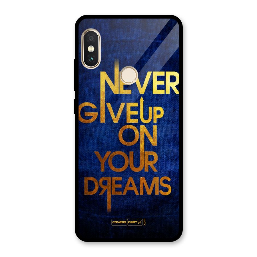 Never Give Up Glass Back Case for Redmi Note 5 Pro
