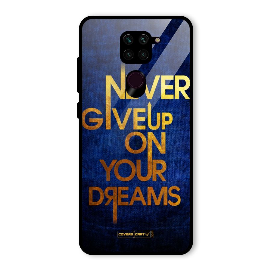 Never Give Up Glass Back Case for Redmi Note 9