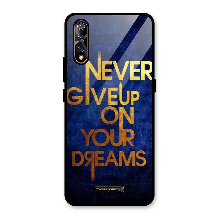 Never Give Up Glass Back Case for Vivo S1