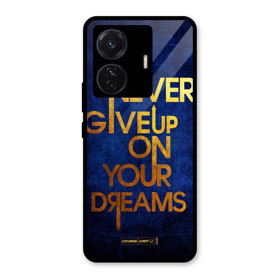 Never Give Up Glass Back Case for Vivo T1 Pro