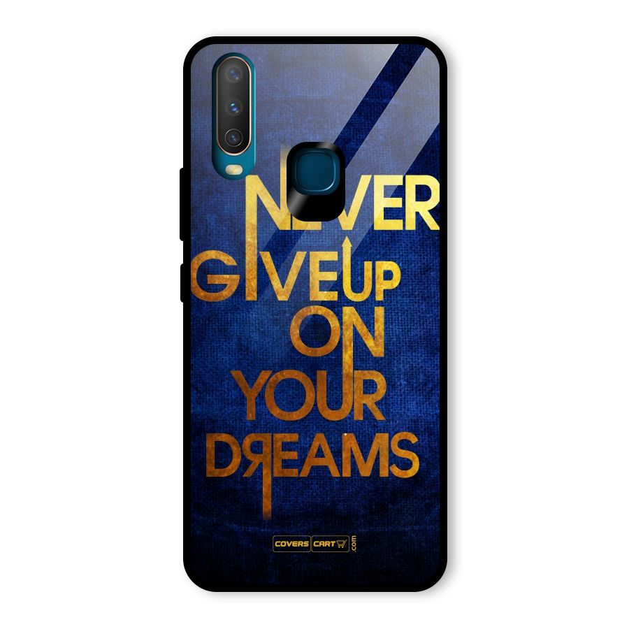 Never Give Up Glass Back Case for Vivo U10