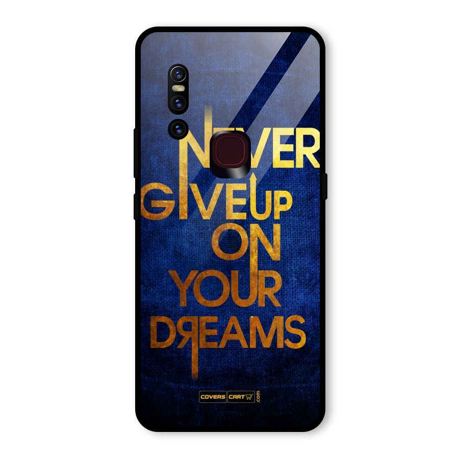 Never Give Up Glass Back Case for Vivo V15