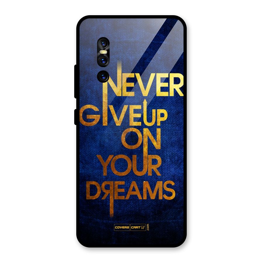 Never Give Up Glass Back Case for Vivo V15 Pro