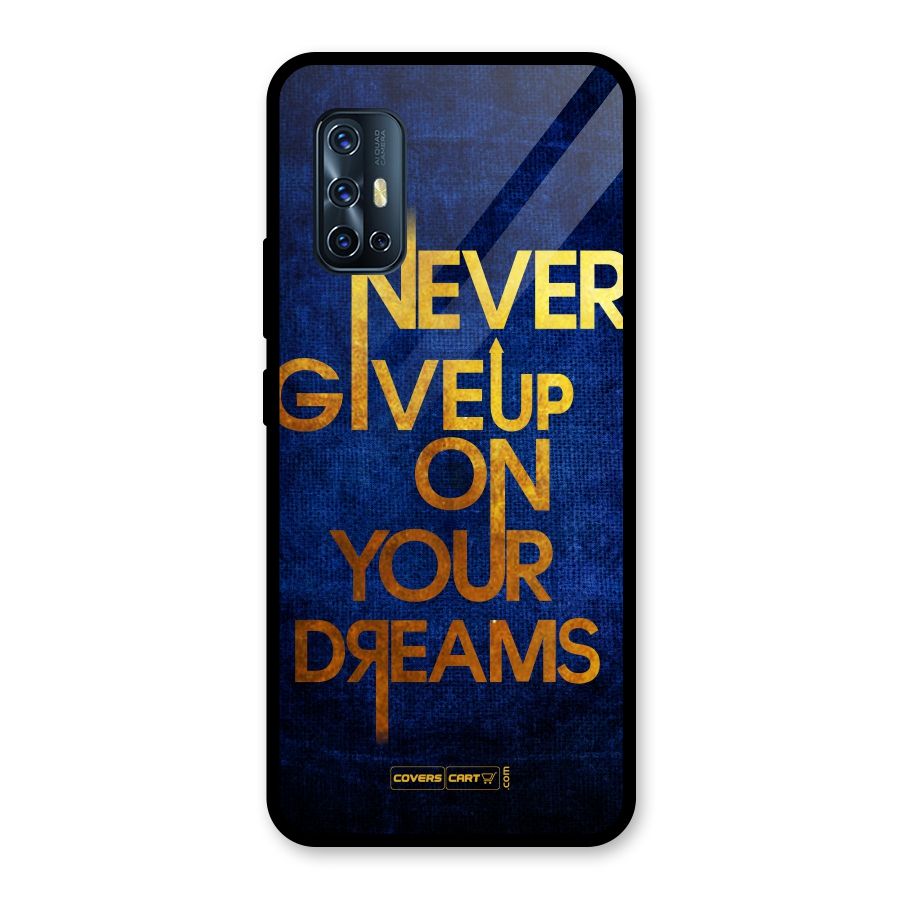 Never Give Up Glass Back Case for Vivo V17