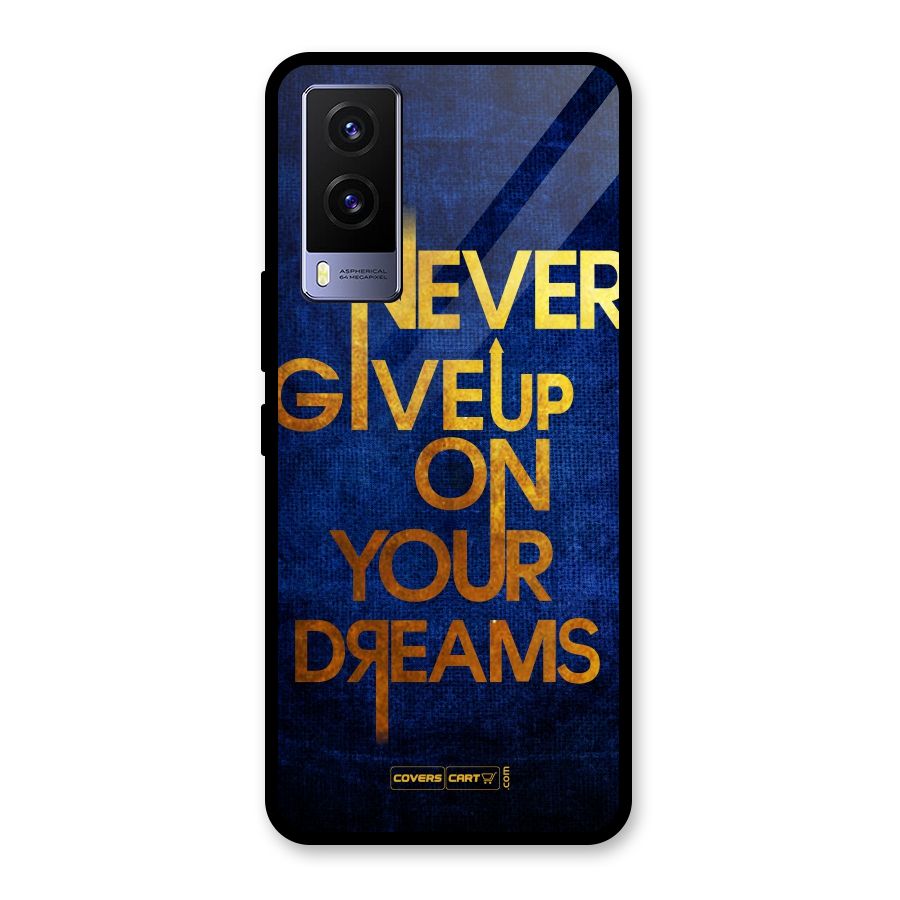 Never Give Up Glass Back Case for Vivo V21e 5G