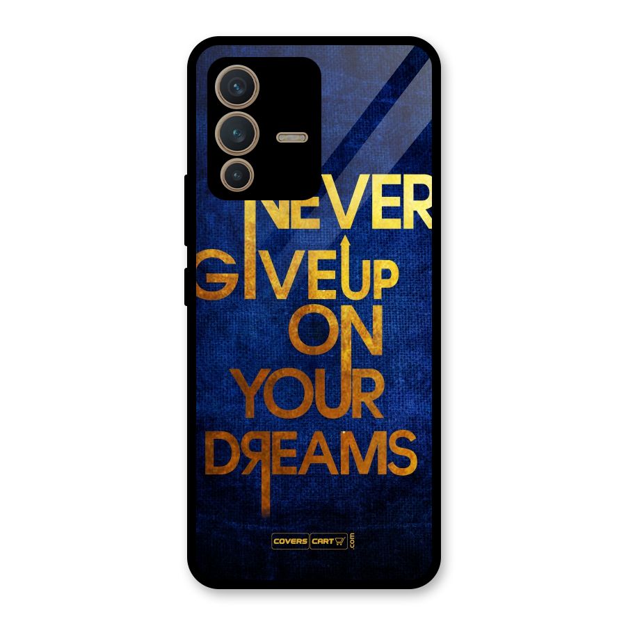 Never Give Up Glass Back Case for Vivo V23 5G
