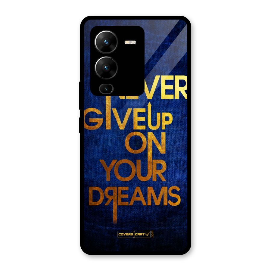 Never Give Up Glass Back Case for Vivo V25 Pro
