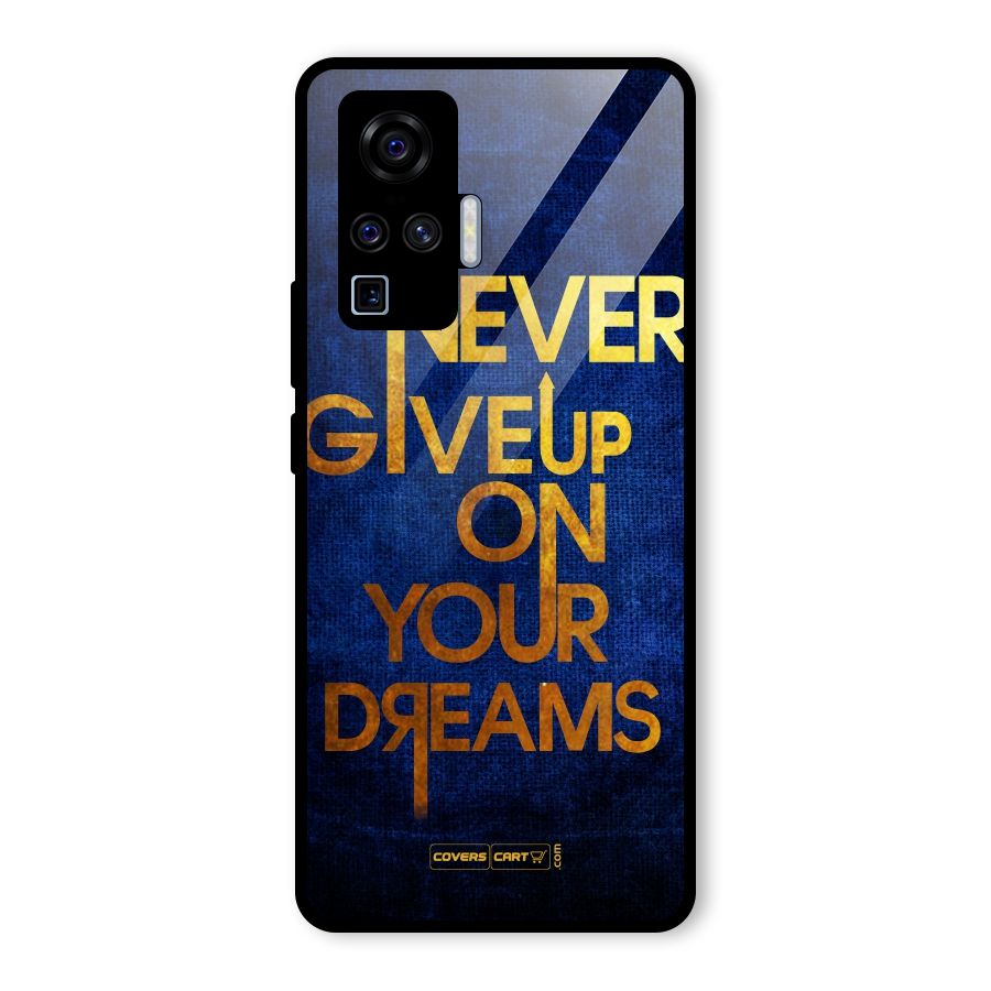Never Give Up Glass Back Case for Vivo X50 Pro