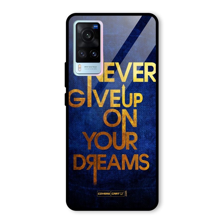 Never Give Up Glass Back Case for Vivo X60