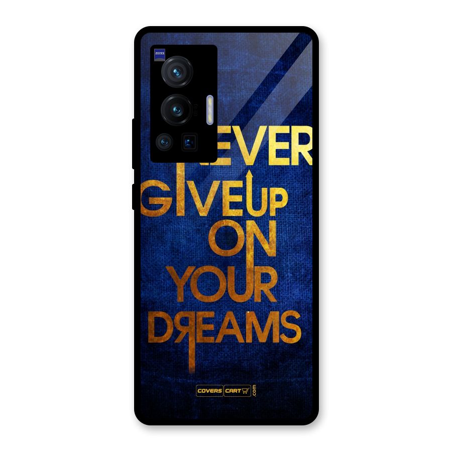 Never Give Up Glass Back Case for Vivo X70 Pro