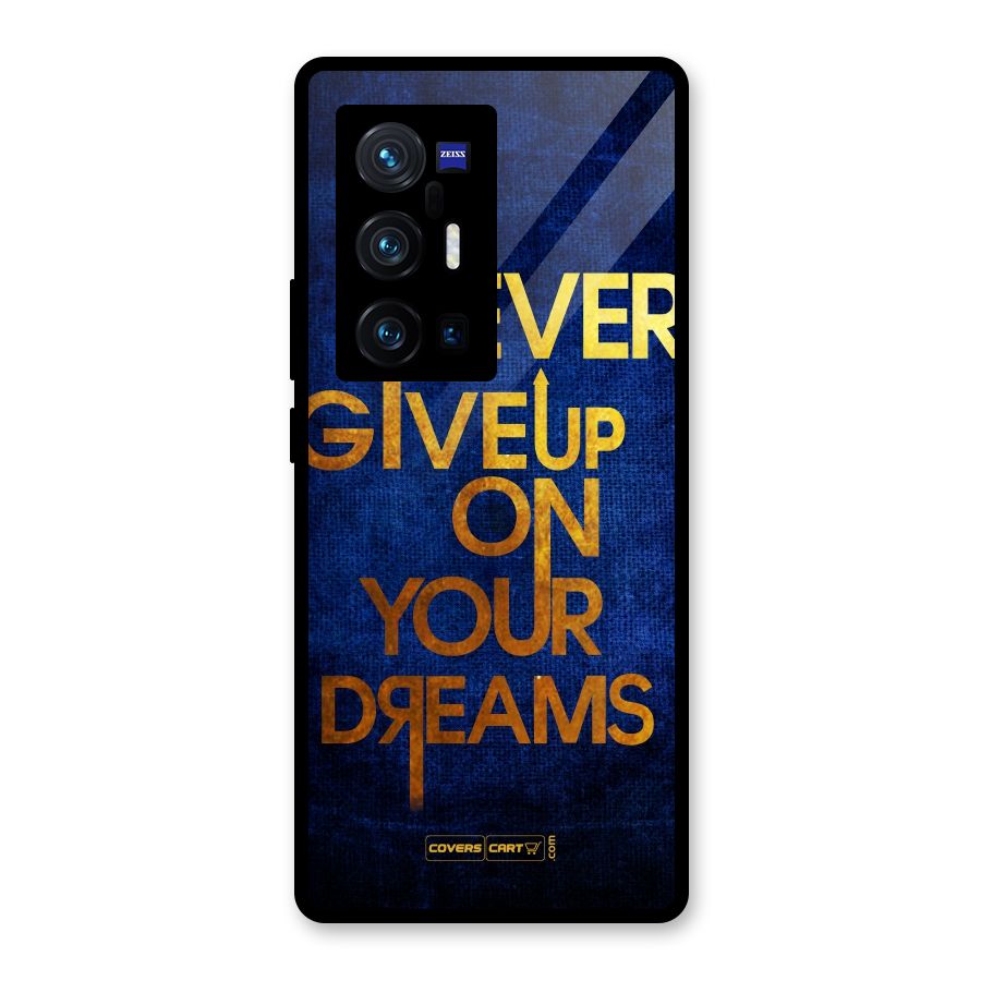 Never Give Up Glass Back Case for Vivo X70 Pro Plus