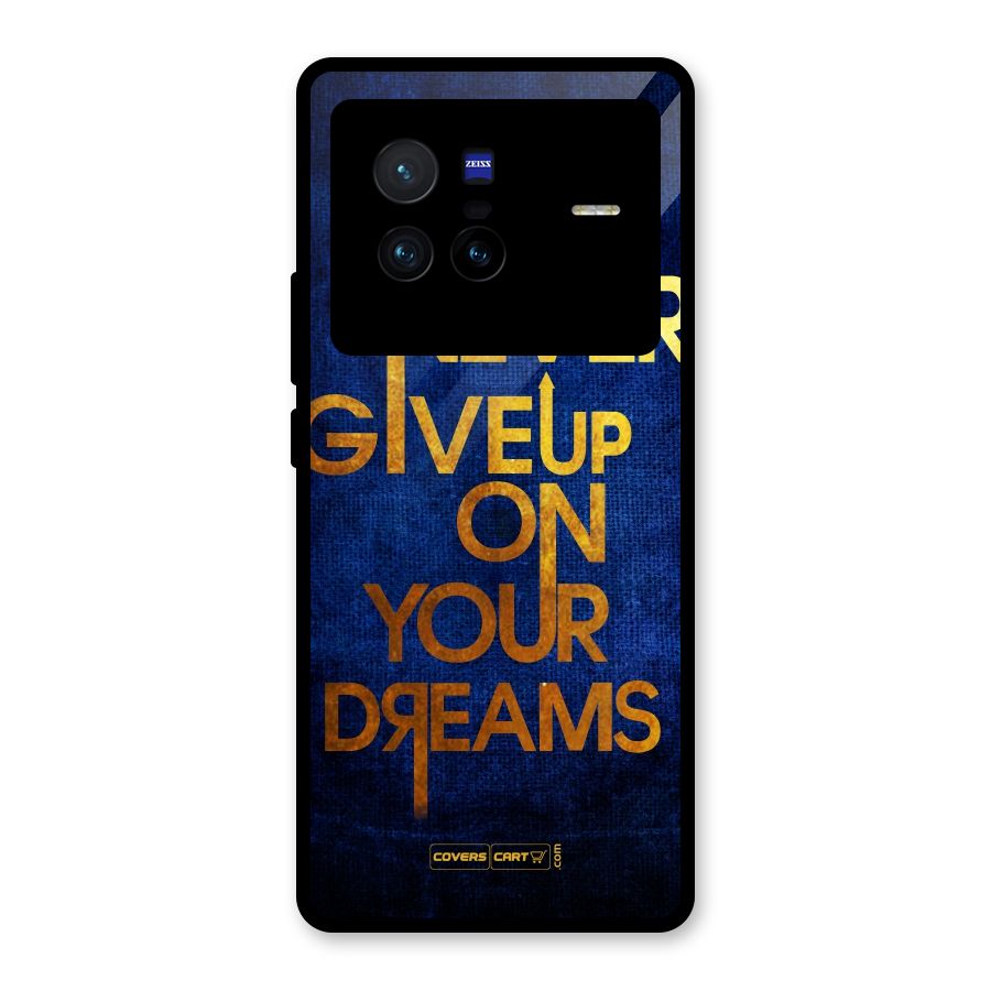 Never Give Up Glass Back Case for Vivo X80