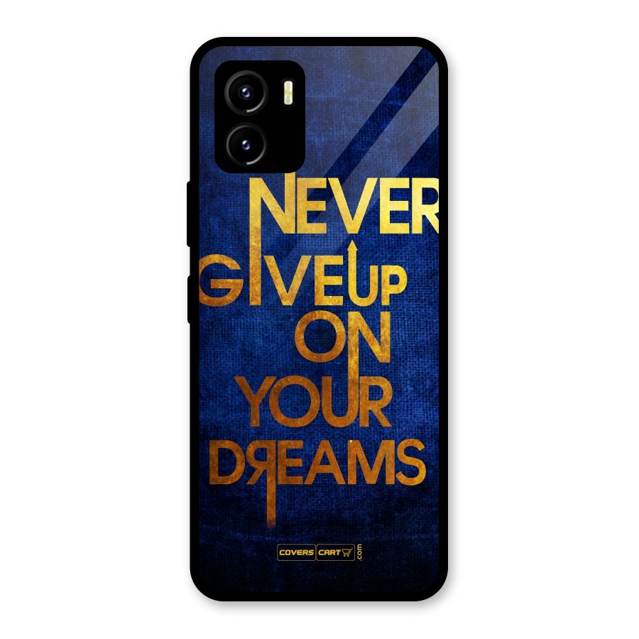 Never Give Up Glass Back Case for Vivo Y15s