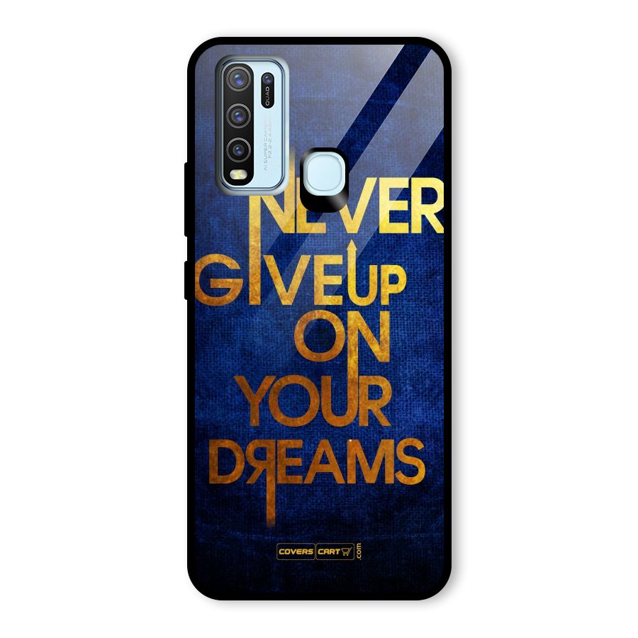 Never Give Up Glass Back Case for Vivo Y30