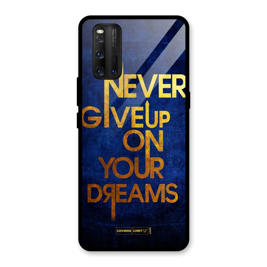 Never Give Up Glass Back Case for Vivo iQOO 3