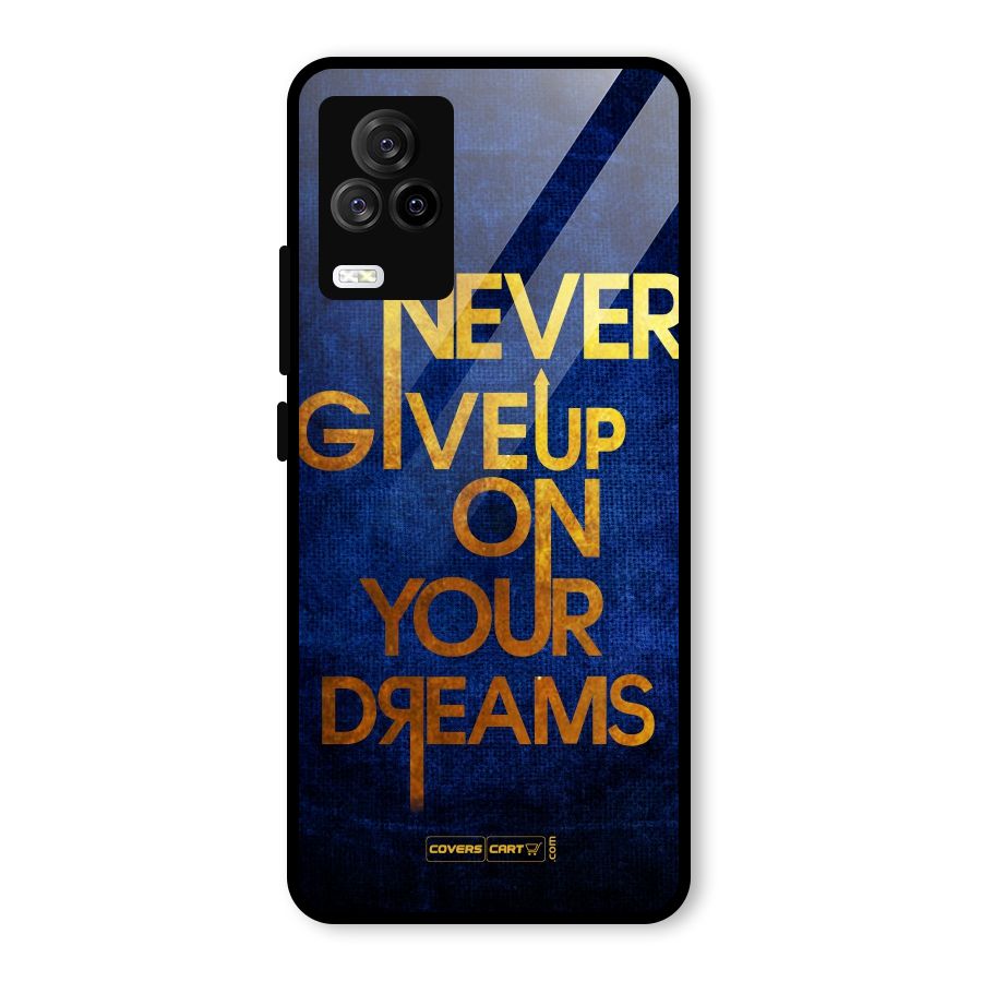 Never Give Up Glass Back Case for Vivo iQOO 7 Legend 5G