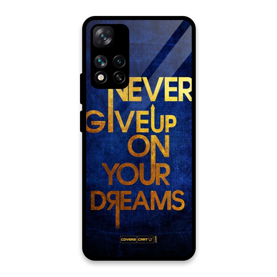 Never Give Up Glass Back Case for Xiaomi 11i HyperCharge 5G