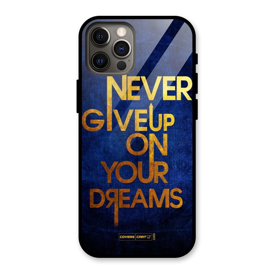 Never Give Up Glass Back Case for iPhone 12 Pro