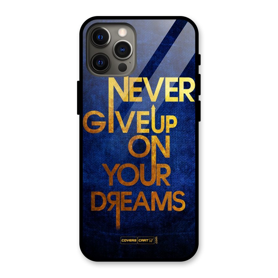 Never Give Up Glass Back Case for iPhone 12 Pro Max