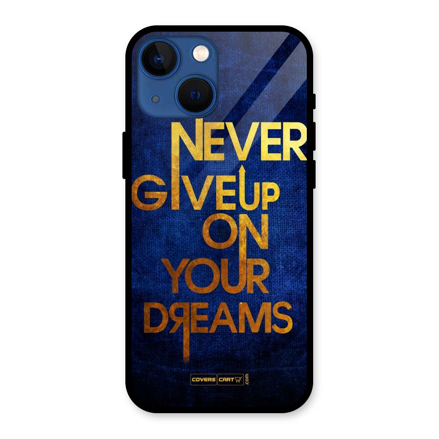 Never Give Up Glass Back Case for iPhone 13 Mini