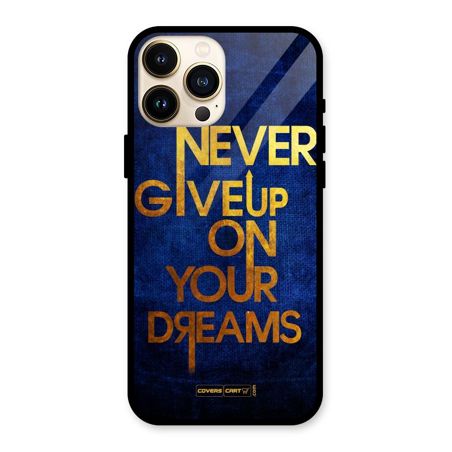 Never Give Up Glass Back Case for iPhone 13 Pro Max