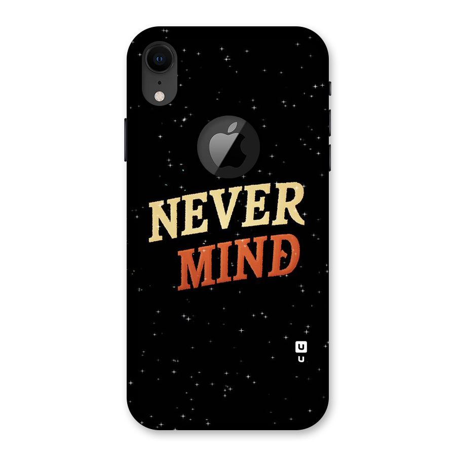 Never Mind Design Back Case for iPhone XR Logo Cut