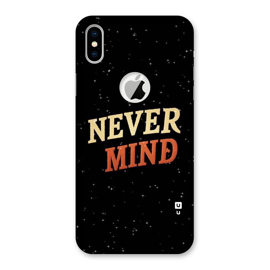 Never Mind Design Back Case for iPhone X Logo Cut