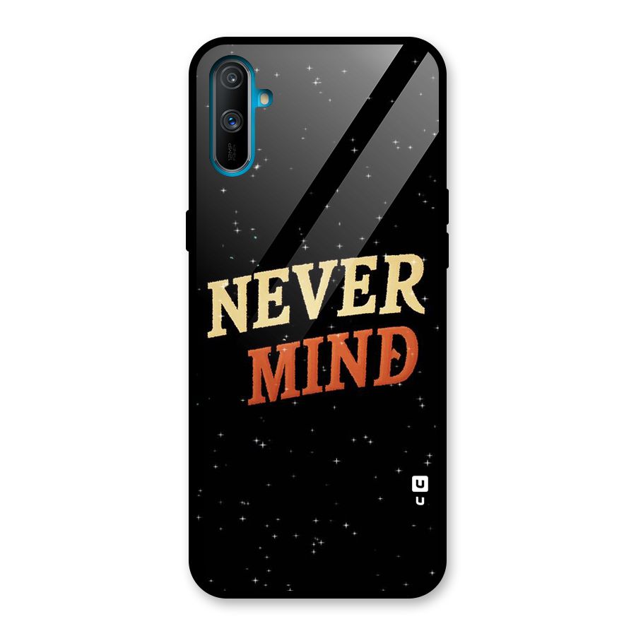 Never Mind Design Glass Back Case for Realme C3