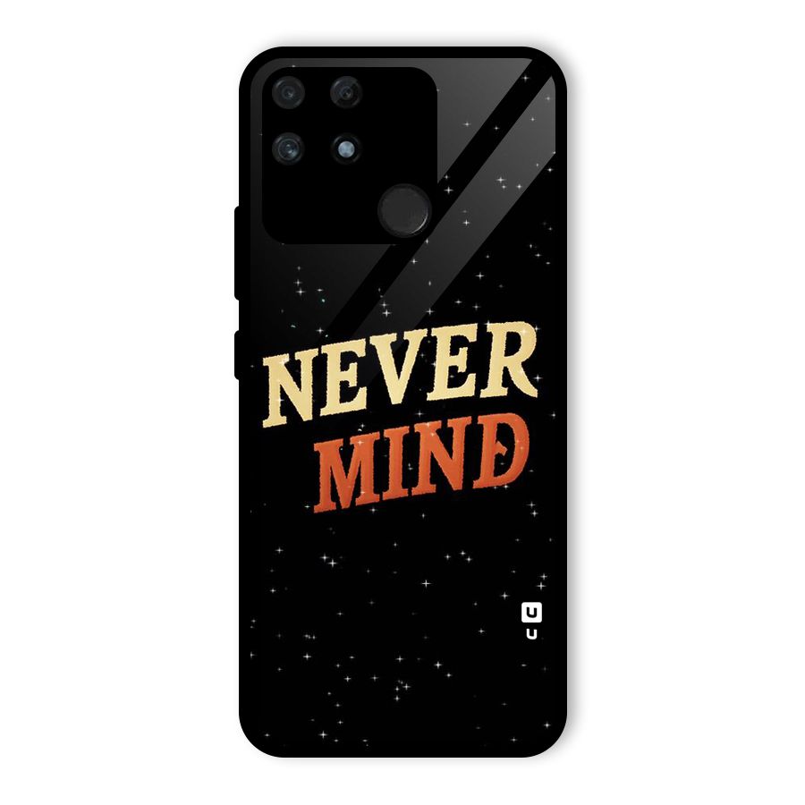 Never Mind Design Glass Back Case for Realme Narzo 50A