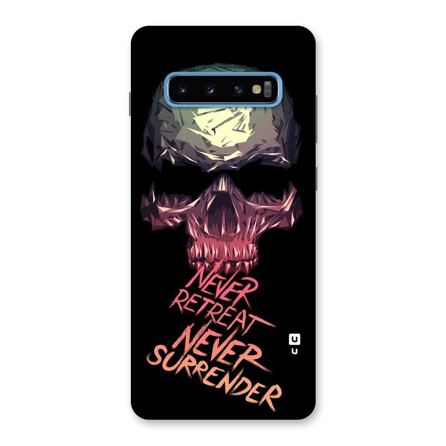 Never Retreat Back Case for Galaxy S10 Plus