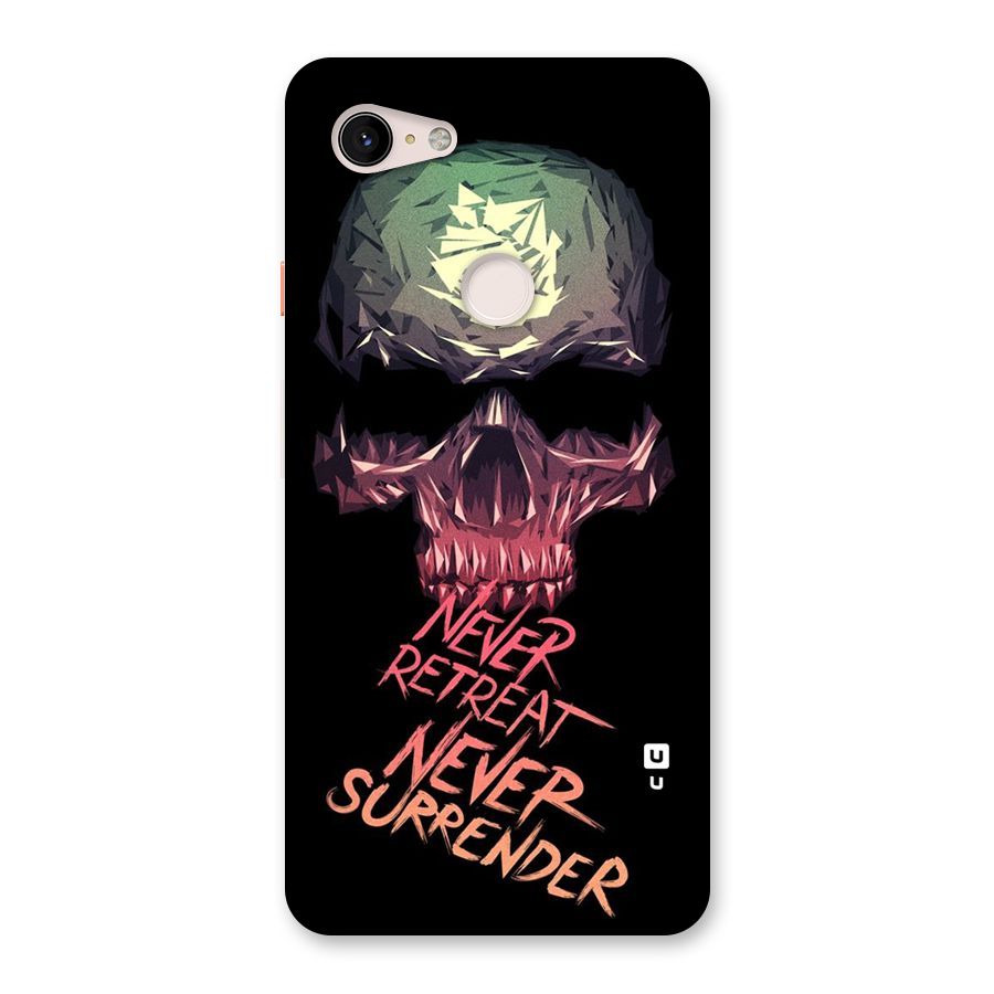 Never Retreat Back Case for Google Pixel 3 XL
