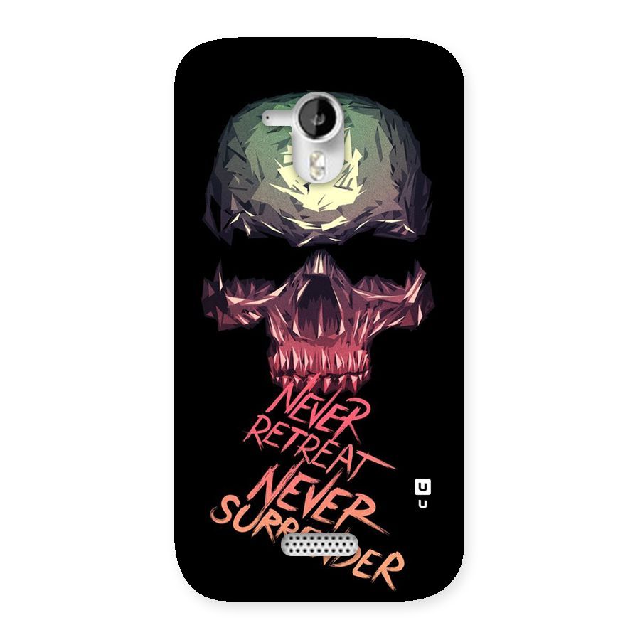 Never Retreat Back Case for Micromax Canvas HD A116