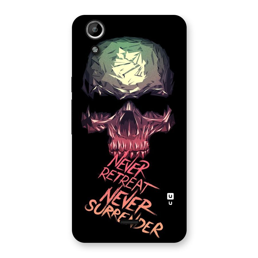 Never Retreat Back Case for Micromax Canvas Selfie Lens Q345