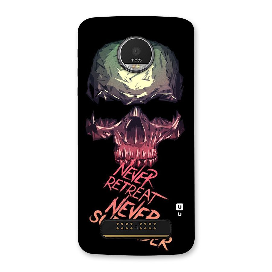Never Retreat Back Case for Moto Z Play