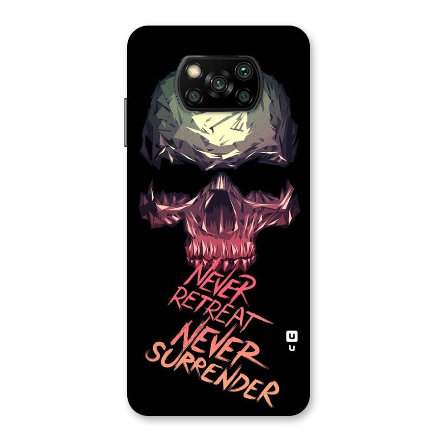 Never Retreat Back Case for Poco X3