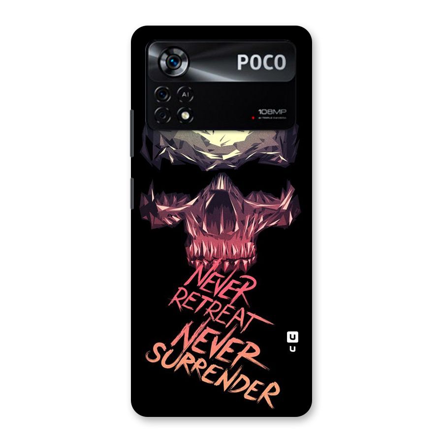 Never Retreat Back Case for Poco X4 Pro 5G